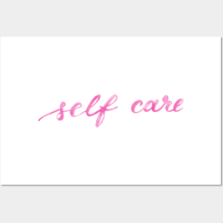 Self care - pink Posters and Art